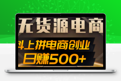 抖上拼无货源电商创业项目、外面收费12800，日赚500+的案例解析参考
