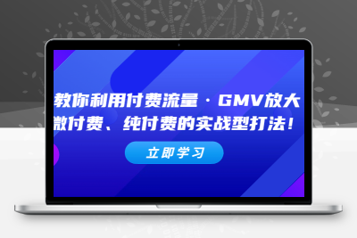 教你利用付费流量·GMV放大，微付费、纯付费的实战型打法！