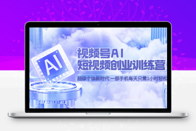 视频号AI短视频创业训练营 超级个体新时代 一部手机每天只需1小时轻松创业