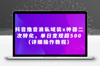抖音撸音浪私域装x神器二次转化，单日变现超500（详细操作教程）