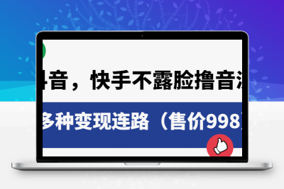 抖音，快手不露脸撸音浪项目，多种变现连路（售价998）