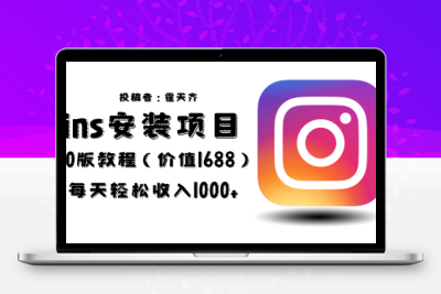 外面收费1688的蓝海ins安装项目2.0每天轻松收入1000+