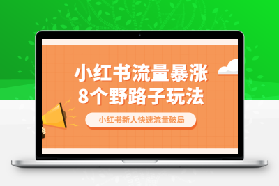 小红书流量-暴涨8个野路子玩法：小红书新人快速流量破局（8节课）