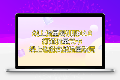 线上流量密训班19.0，打通流量关卡，线上也能实战流量破局