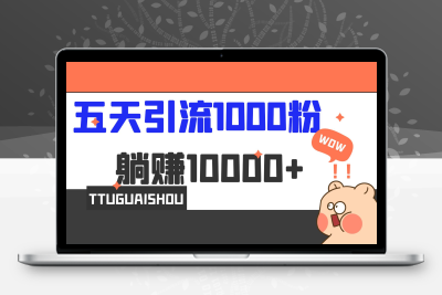 5天引流1000+，赚了1w+
