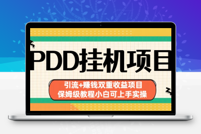 拼多多挂机项目 引流+赚钱双重收益项目(保姆级教程小白可上手实操)